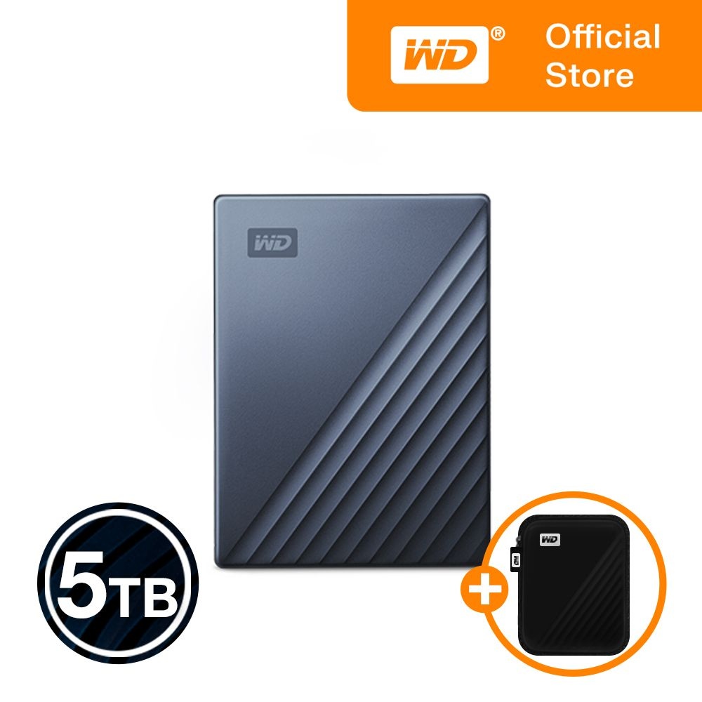 [오늘출발] 웨스턴디지털 [WD공식스토어/우체국택배] WD My Passport ULTRA 5TB 외장하드 파우치증정 USB-C