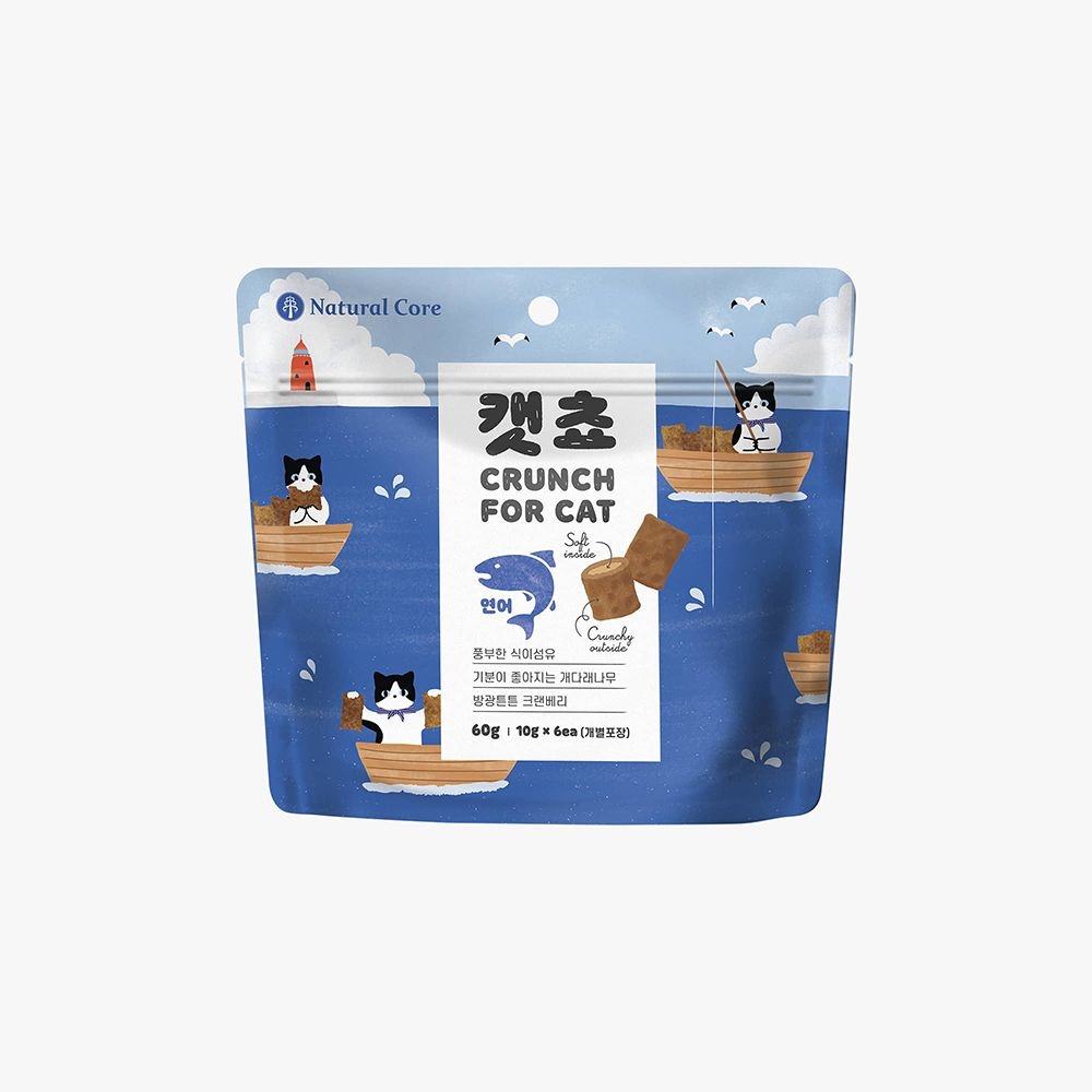 네츄럴코어 캣쵸 60g 연어 고양이간식