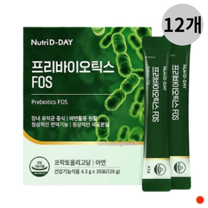뉴트리디데이 프리바이오틱스 FOS 유산균 아연 12개월