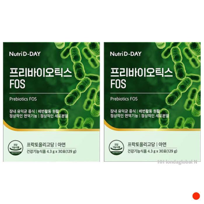 뉴트리디데이 프리바이오틱스 FOS 유산균 아연 2개월