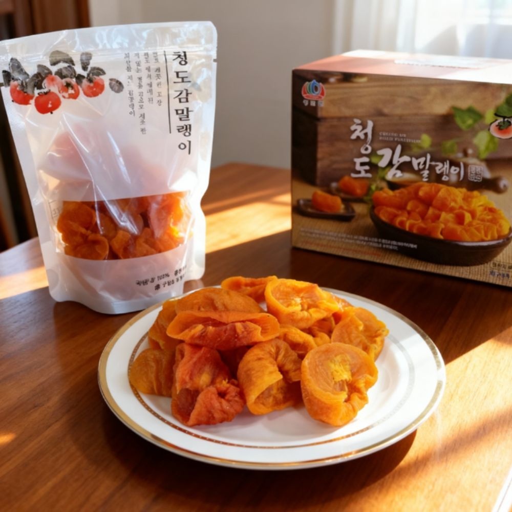 [팜보스]청도 씨없는 쫀득 감말랭이 100g 소포장 외 1kg 가정용 대용량