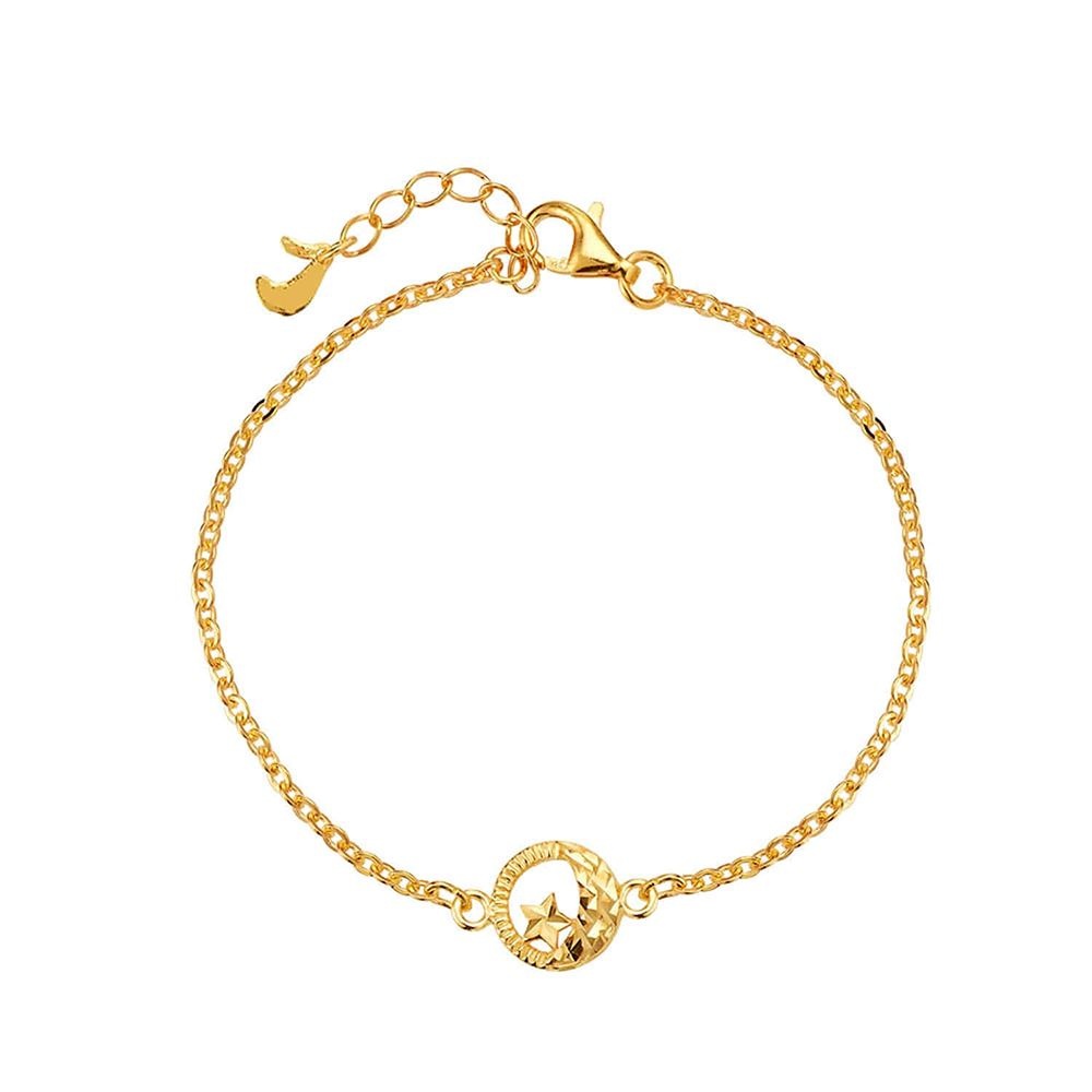 대한민국금거래소 컷팅문스타 24K 순금 팔찌 3.75g + 18K 연결장식