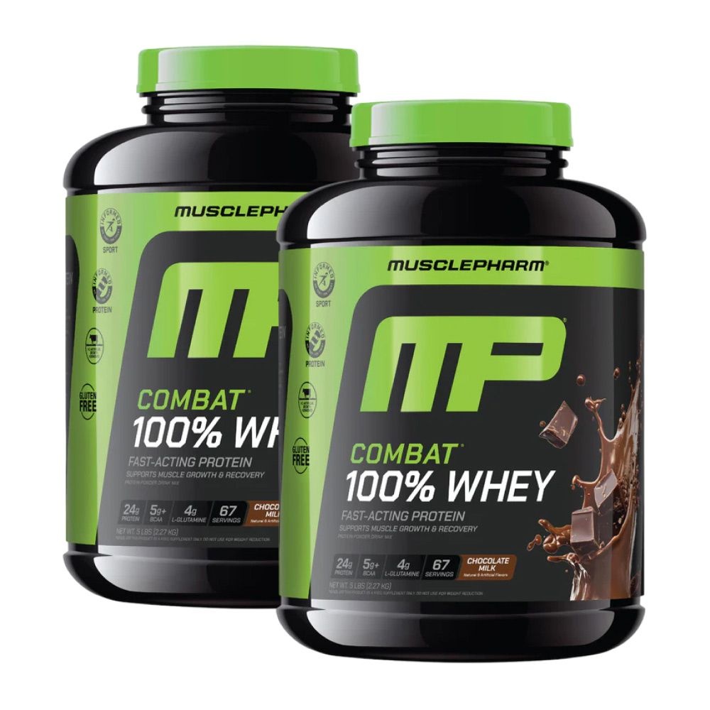 머슬팜 컴뱃 100% 웨이 초콜릿맛 2.27kg x2통