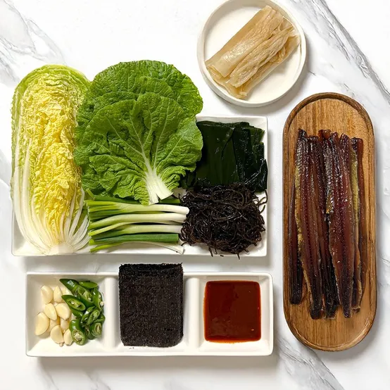 구룡포 황제 과메기 해초 야채 풀세트 5마리/10마리