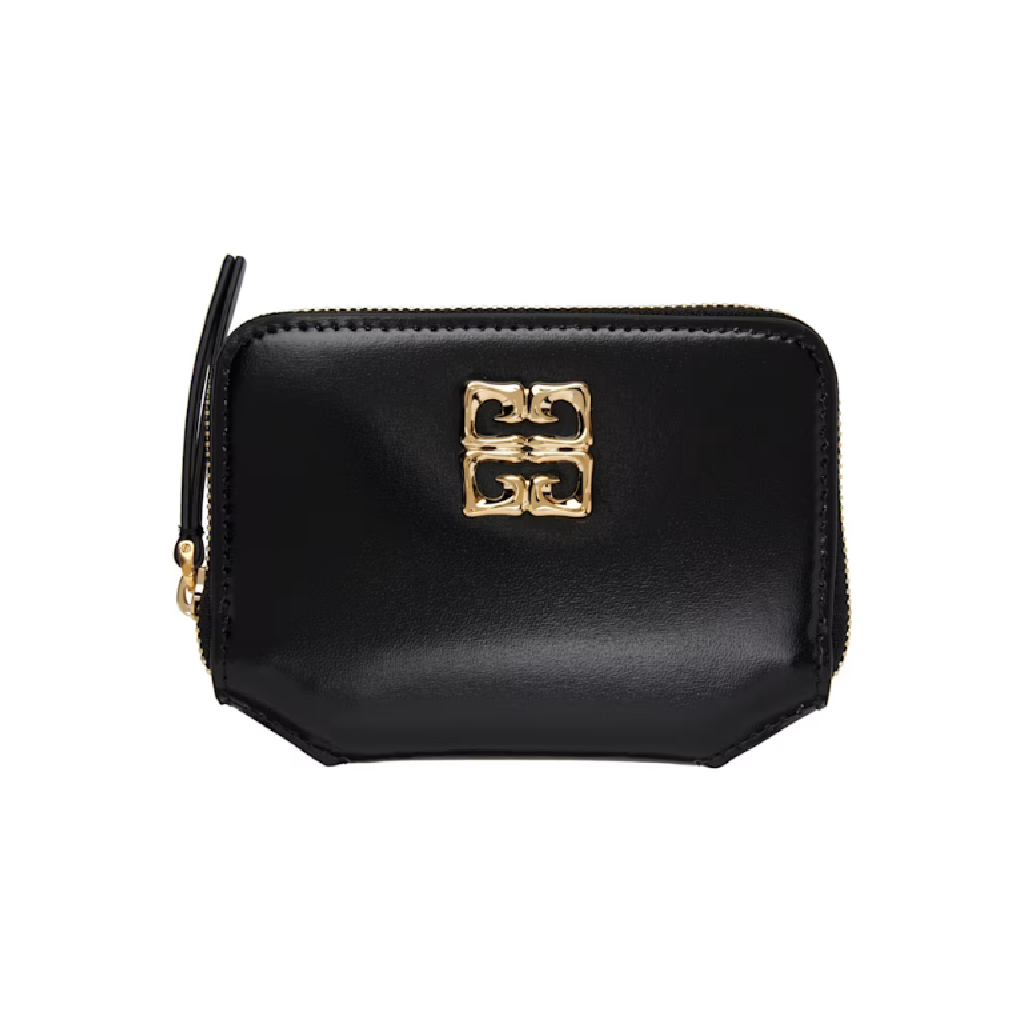 지방시 블랙 4G 리퀴드 지퍼 지갑 251278F040005