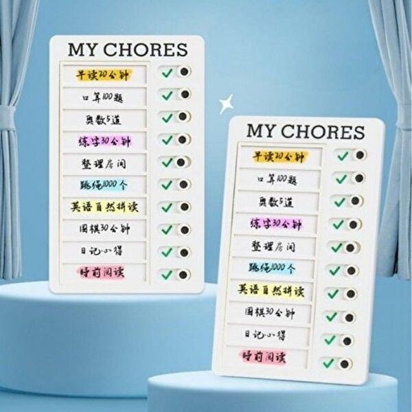 고품질 쓰는 밀어 캐주얼 투두 리스트 필수템 보드 매일 일정 체크리스트보드 계획표 공부타이머 WFH5UBX