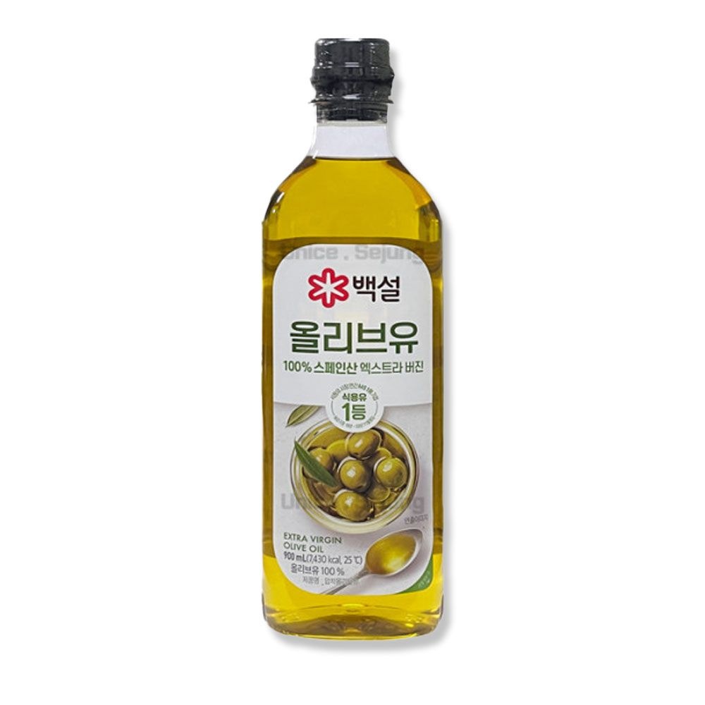 CJ 백설 올리브유 엑스트라 버진 압착 올리브오일 900ml
