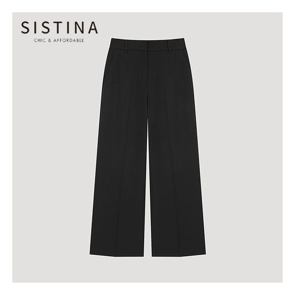 SISTINA 인기 백 밴딩 롱 와이드 팬츠_AWWSLO31060_BK 559439