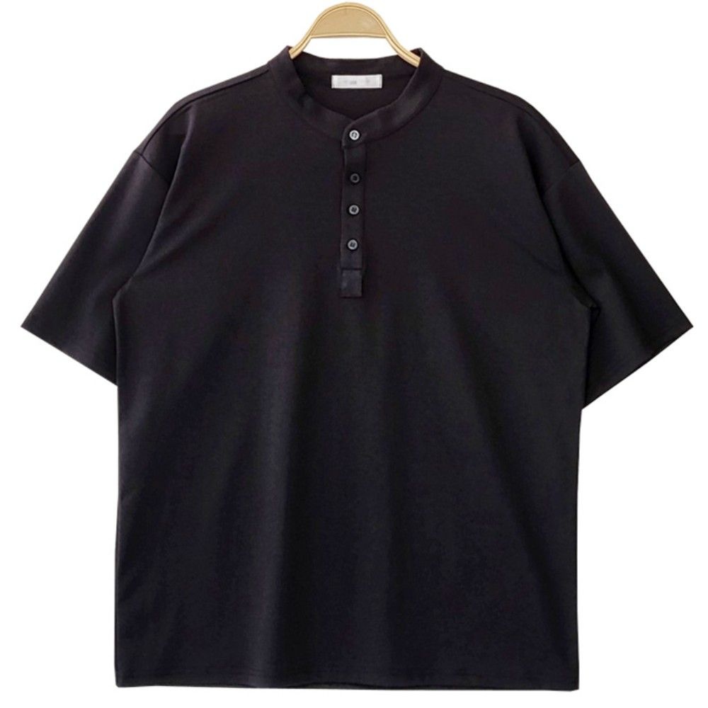 [블루모드]남자 출근 데이트 단정한 차이나카라 반팔티 군인 아르바이트