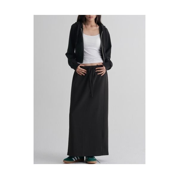 [8SECONDS]에잇세컨즈 솔리드 저지 스커트 블랙 314816