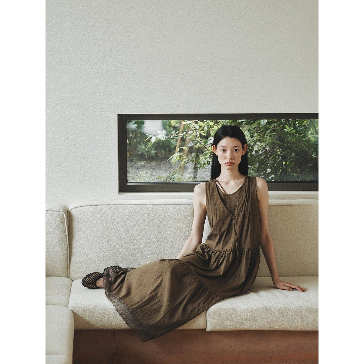 쥬크 ZOOC 슬리브리스 티어드 원피스 Z252PSE017 806113