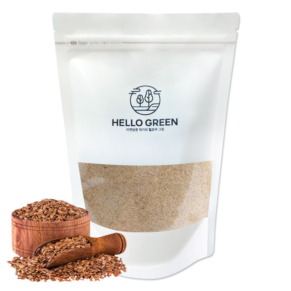 헬로우 그린 헬로우그린 볶은 아마씨 분말 가루 500g(팩) 골든 아마씨