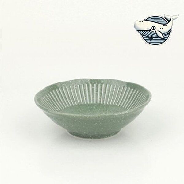 고품질 세련된 그린 도자기 다용도 식기 접시 14cm 그릇 간식그릇 실리콘그릇 과일그릇 시리얼그릇 WFH7USS