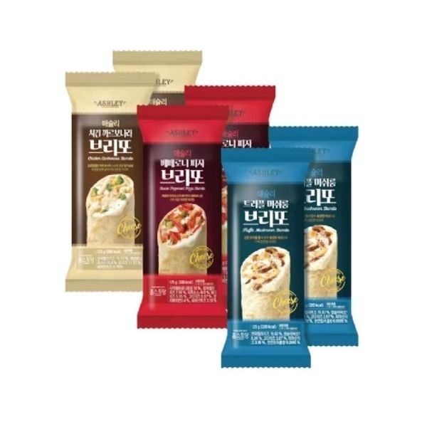 애슐리 브리또 3종 총 6개 세트(치킨까르보나라2+트러플머쉬룸2+베페...