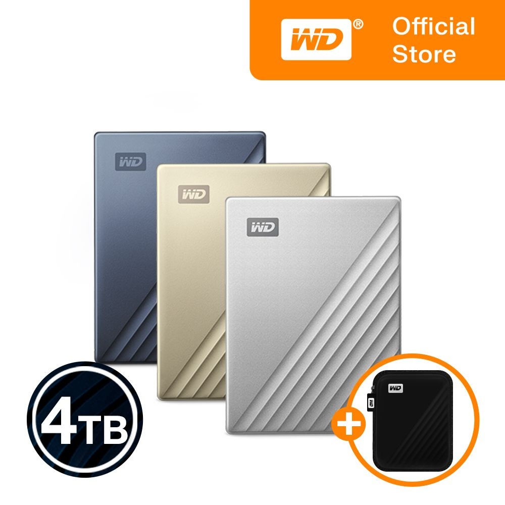 [오늘출발] 웨스턴디지털 [WD공식스토어/우체국택배] WD My Passport ULTRA 4TB 외장하드 파우치증정 USB-C