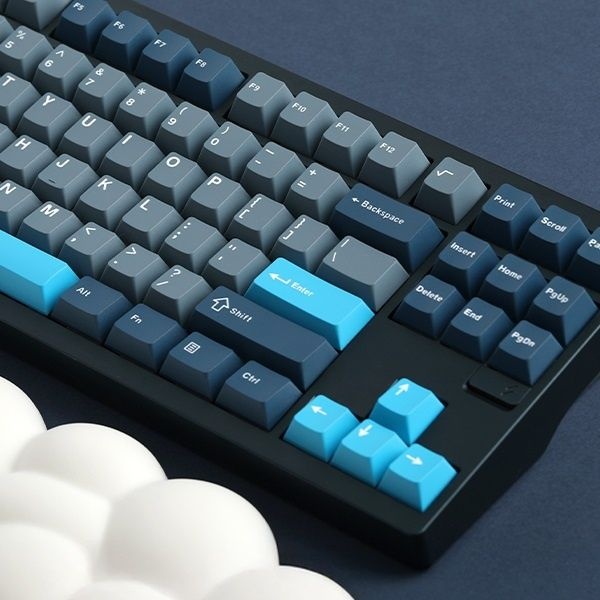 UnKnown SPM 영문키캡, 3색조합 PBT 이중사출 영문 키캡 130키 커스텀키보드 교체용 오션블루