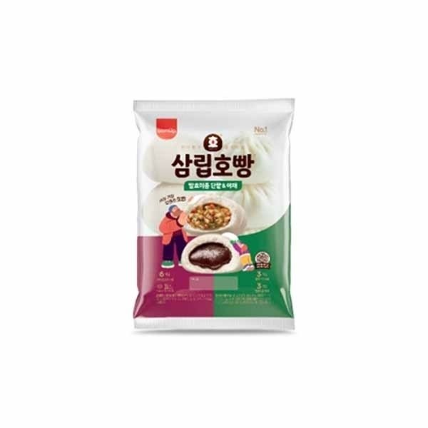 [오티삼립]삼립호빵 발효미종 단팥야채 6입 1봉