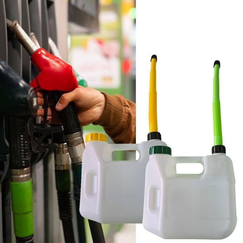 기름통 등유통 유류통 5L 2통 휘발유 경유 차량휴대용 캠핑용 긴급출동용 등 기름주유통