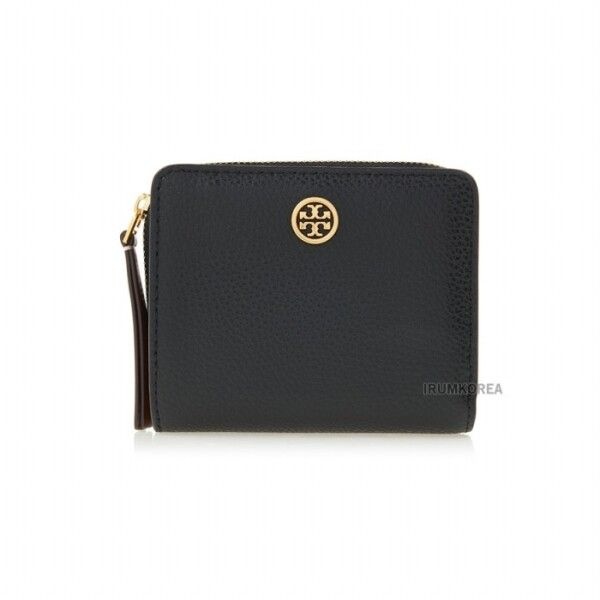 토리버치 [토리버치] [라벨루쏘]  SS25 여성 페블드 바이폴드 반지갑 146369 001