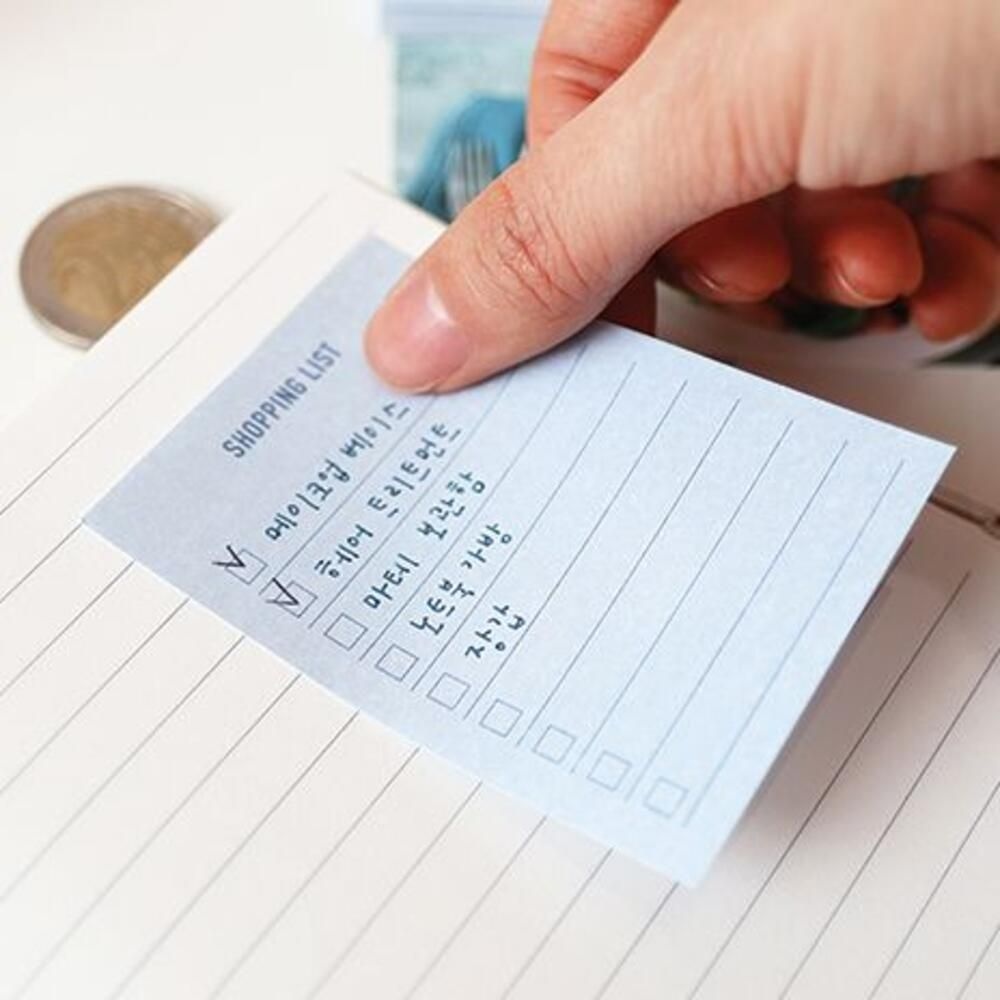 접착 투두리스트 메모지 체크리스트 리뷰 위클리 먼슬리 달력 스케줄러 냉장고 메모지 쇼핑목록 플래너