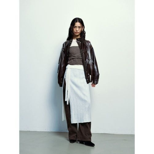 에잇세컨즈 8seconds 버튼 니트 스커트  아이보리