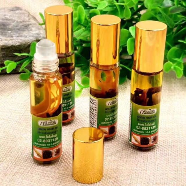 [오늘출발] 태국 노보라이프 정식 야몽오일 그린허브오일 green herb oil 야몽스틱 인삼뿌리 아로마오일 당일배송 7개