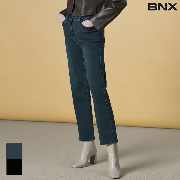 [딜크릿전용][BNX] 체형 커버핏 기모 데님팬츠 2종택1 : 롯데ON