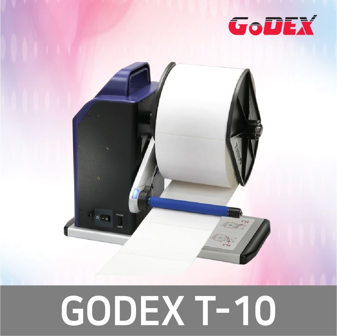 GODEX 고덱스 T-10 바코드 라벨 프린터 외장 리와인더