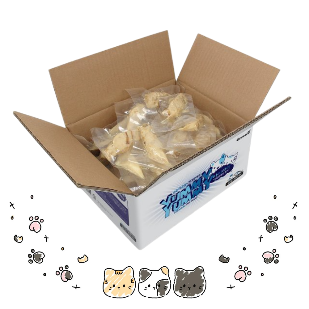 야미야미 고양이간식 순닭가슴살 가다랑어포 22g × 100개 대용량 1박스 캣트릿 간식