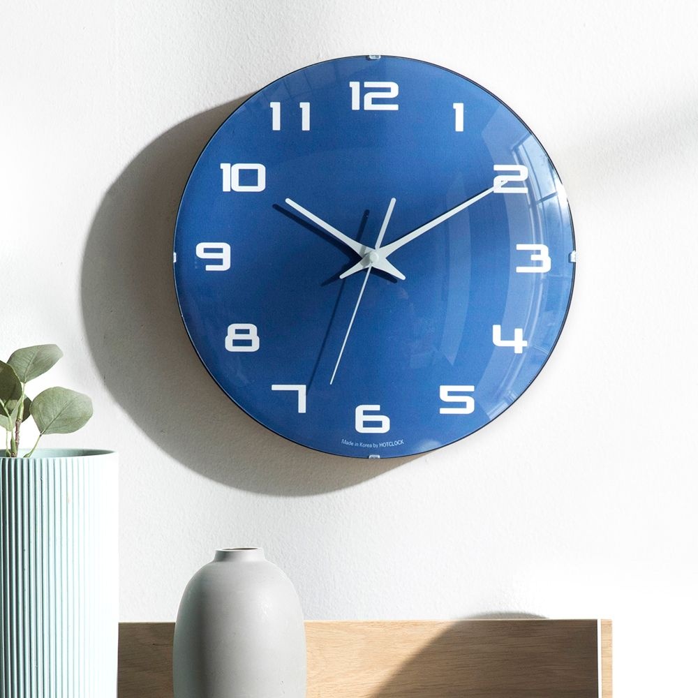 290파이 컨벡스라운드 무소음 벽 시계 인테리어 볼록유리 돔형 벽걸이 집들이 선물