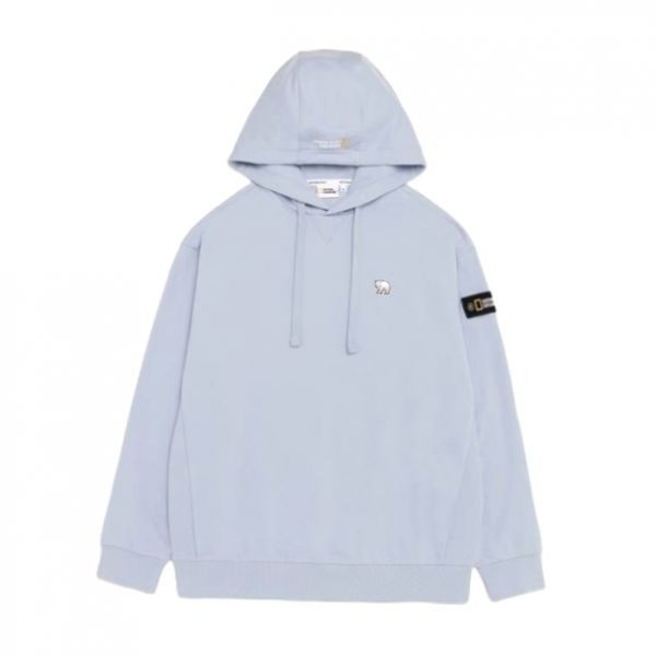 [내셔널지오그래픽]N231UHD910 베어 와펜 세미 오버핏 후드 티셔츠 STORM BLUE 626067