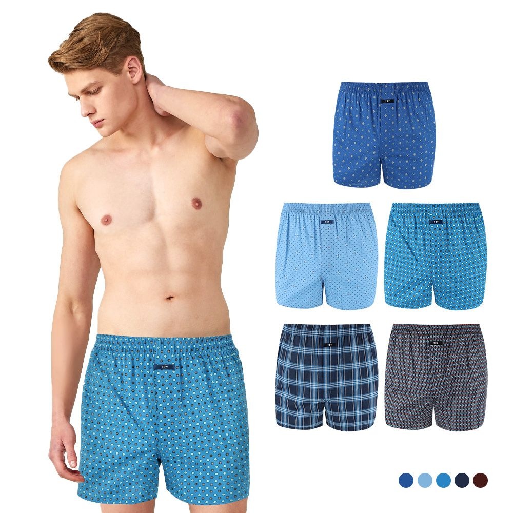 트라이 TRY 트라이 남성 코튼 프로젝트 트렁크 5종 박서 세트 MW 5P