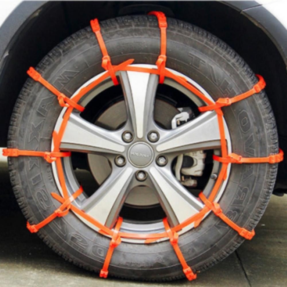 헤이이츠미 자동차 오토바이 눈길 진흙길 일회용 스노우 체인 용품 주행 대비 겨울철 필수