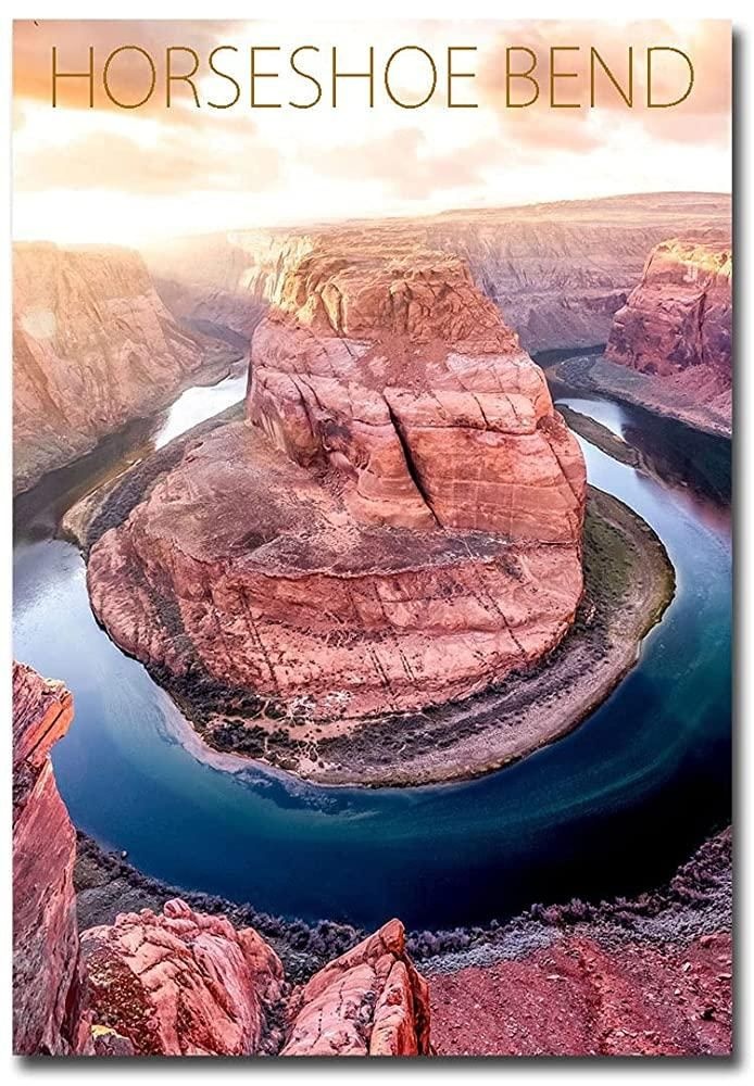 [해외] Horseshoe Bend 콜로라도 강, 애리조나 냉장고 자석 사이즈 6.4cm x 8.9cm(2.5인치 x 3.5인치)