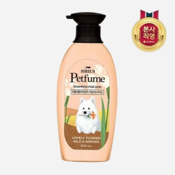 엘지생활건강 향수뿌린 듯 은은한 댕댕이 시리우스 펫퓸 러블리플라워 샴푸 500ml