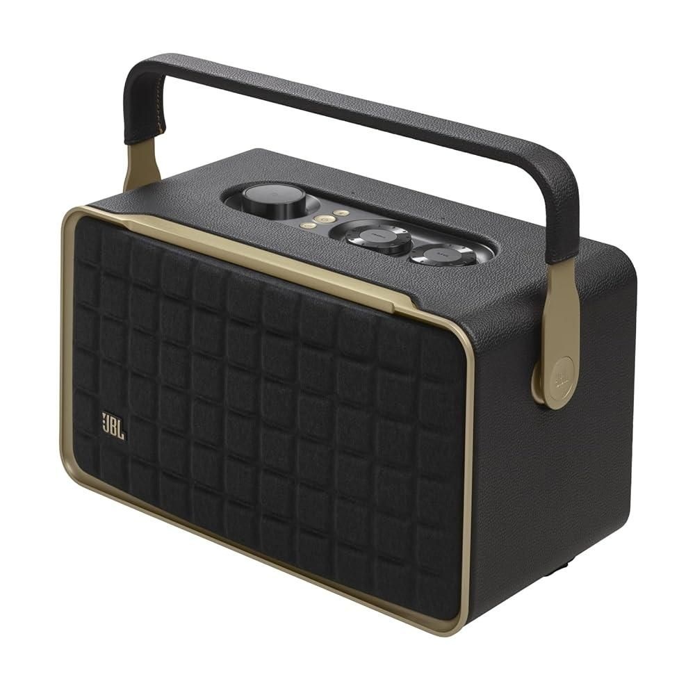 JBL [해외] JBL Authentics 300 - 레트로 스타일 무선 블루투스/Wi-Fi 홈 스피커, 내장 배터리 4800mAh , Wi-Fi를 통한 음악 스트리밍 서
