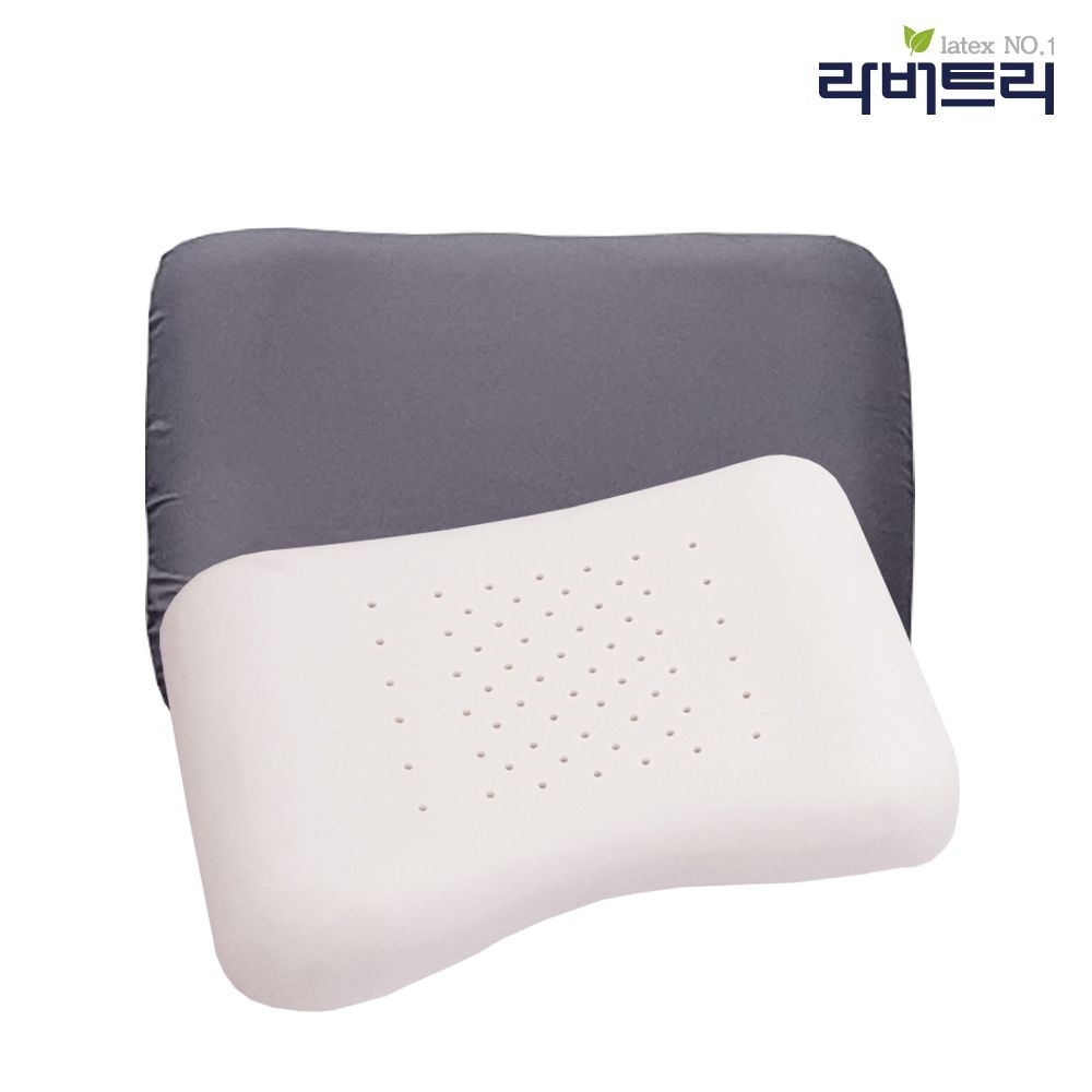 라버트리 천연라텍스 땅콩형 베개 + 겉커버포함