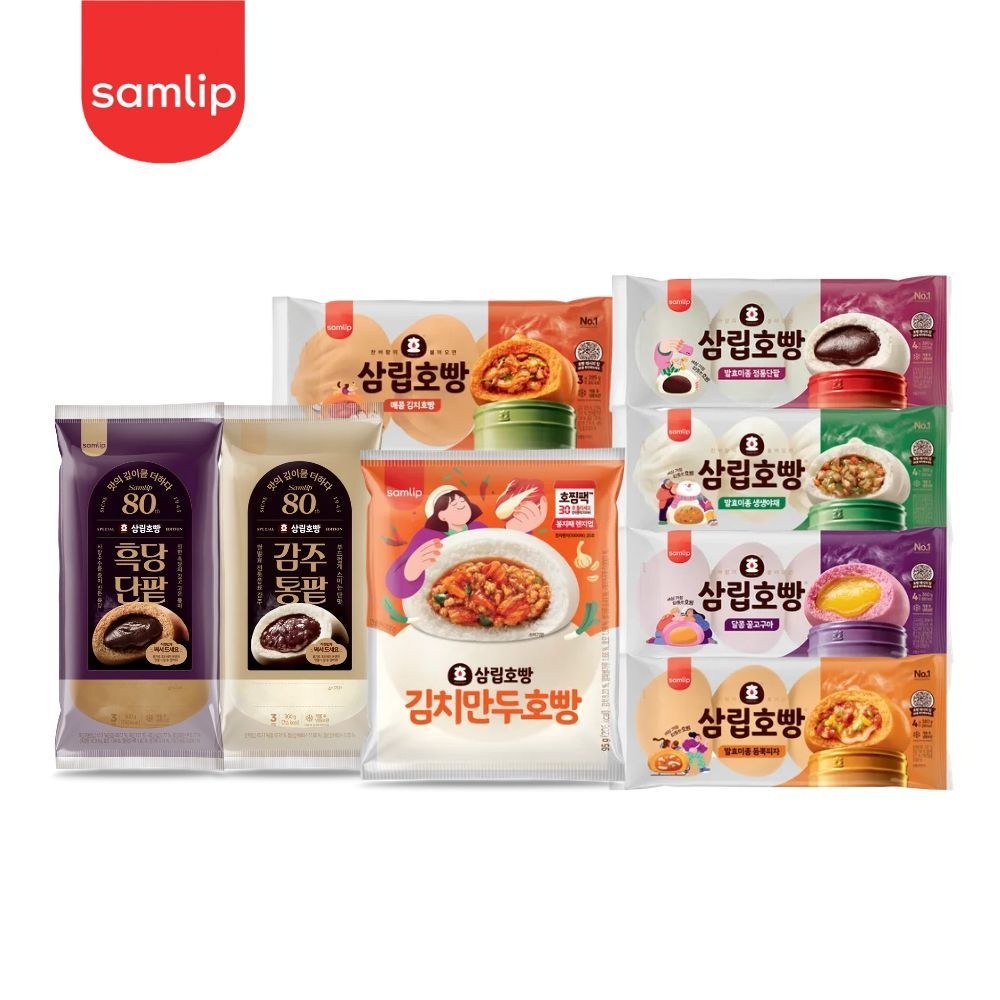 삼립 [신상호빵] 삼립호빵 3봉 골라담기 (감주/흑당/김치/단팥/야채/피자/고구마)