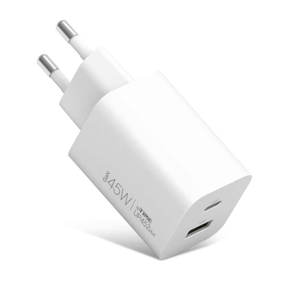 아이피타임 ipTIME UP452 Plus GaN 45W 화이트 초고속 충전기 / 케이블미포함