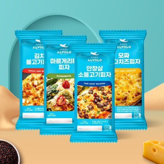 피자알볼로 알볼로피자 4종 총 20팩(안창살 소불고기5팩,김치불고기5팩,마르게리타5팩,모짜체다치즈5팩)