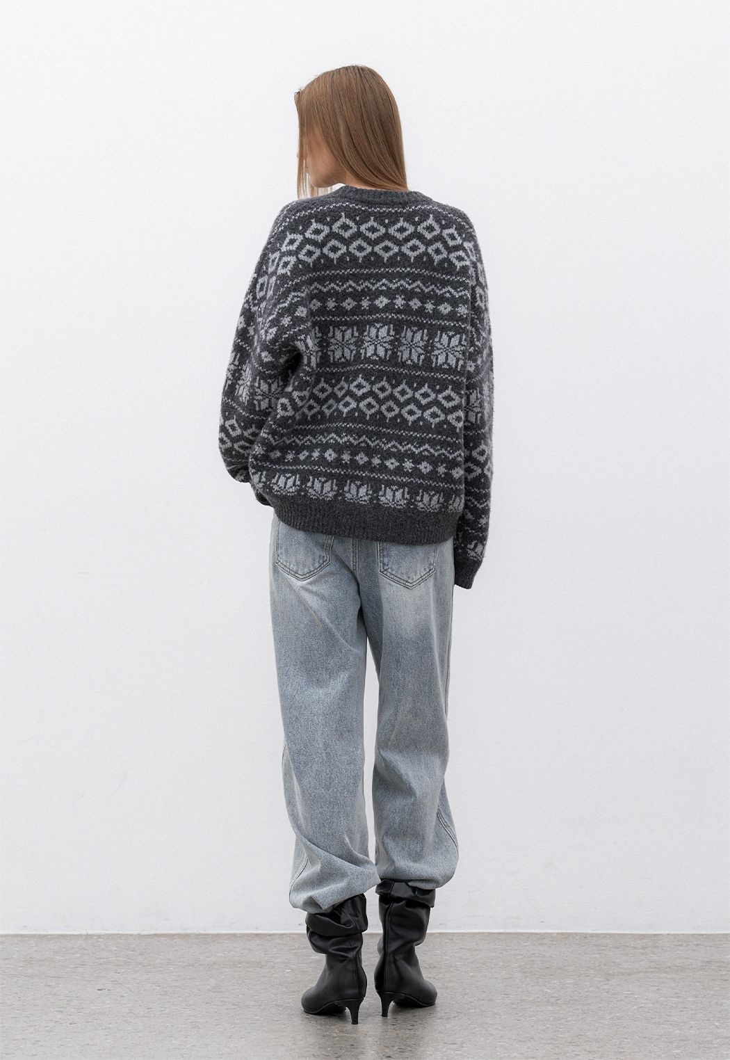 스노우 플레이크 니트 풀오버 (T-7148)