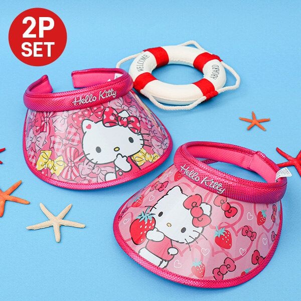 브롤스타즈 [패션플러스][브롤스타즈]헬로키티 썬캡 [2P세트-리본 하트베리]