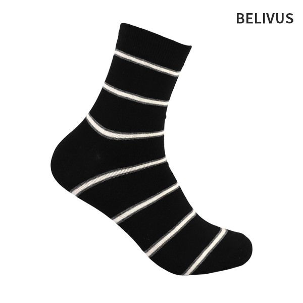 [패션플러스][빌리버스]빌리버스 남성 양말 장목 양말 스트라이프 캐주얼 삭스 BRSC001