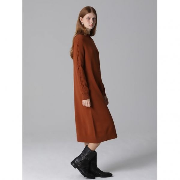 레노마레이디 레노마renoma 꽈배기 포인트 니트 원피스 격: 1 526896