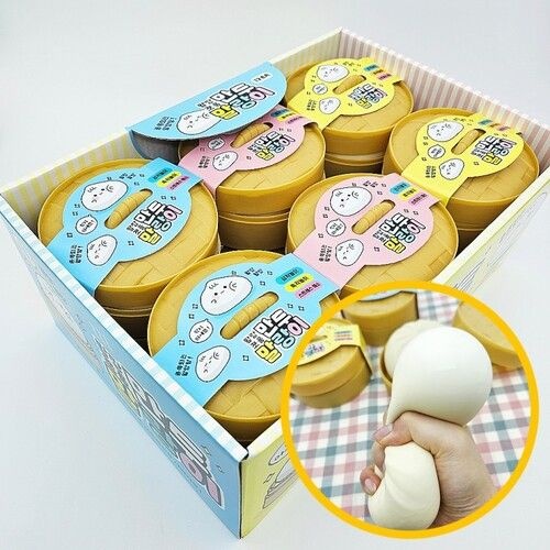 2000 말랑한 왕만두 말랑이 12개입 1박스  쪼물쪼물 핸드토이 스트레스해소 주물럭 무