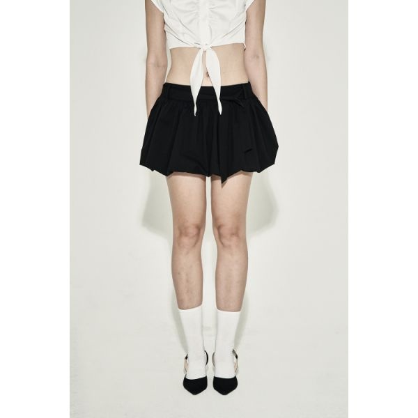 시너진 BELT SHIRRING MINI SKIRT BLACK 262106