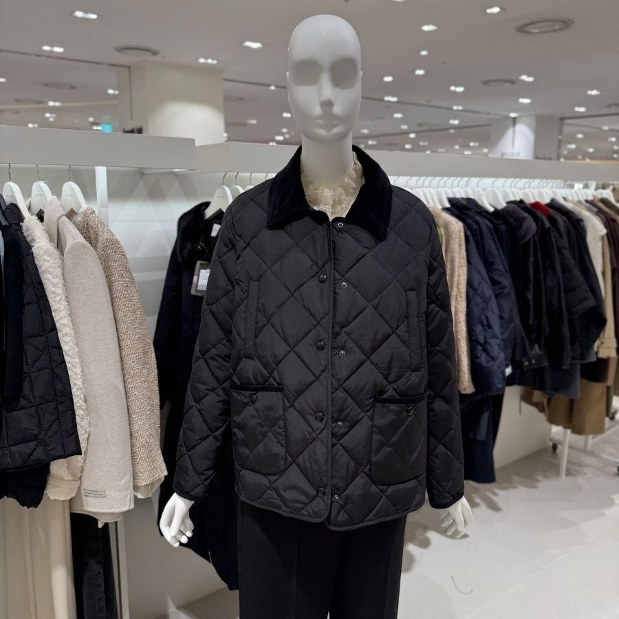 더아이잗 [AK수원점] [더아이잗] 코듀로이 칼라넥 덕다운 퀼팅점퍼