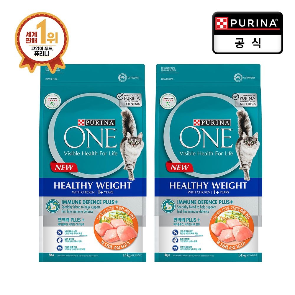 (현대Hmall) 퓨리나 원 캣 1세 이상 건강한 체중관리 1.4kg x 2개
