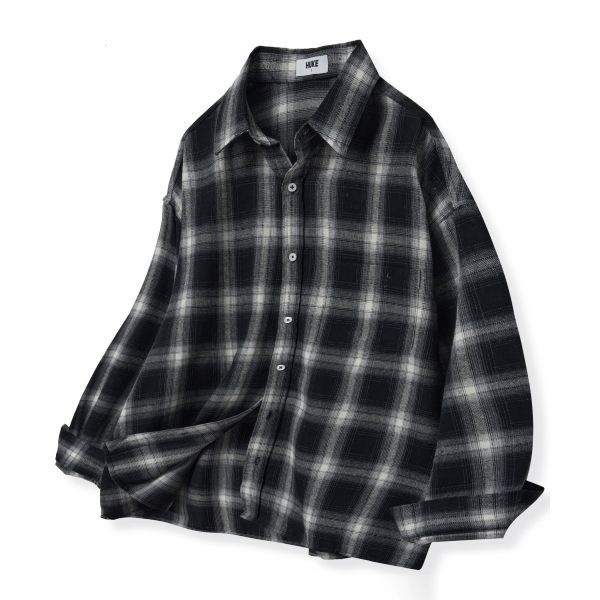 후크 더 시티 체크셔츠 (블랙) 279065
