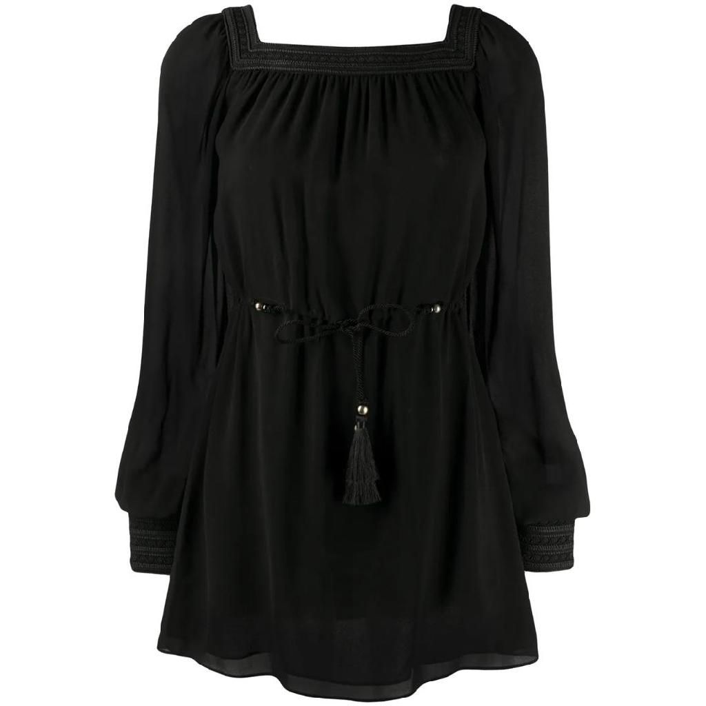 생로랑 스퀘어 넥 미니 드레스 608598Y103W TP445133009